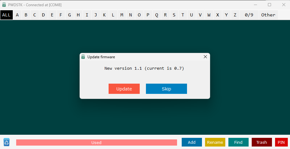 Update prompt